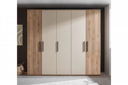 Danao von SchlafKONTOR - 5-türiger Kleiderschrank Mauvella Eiche - kashmir