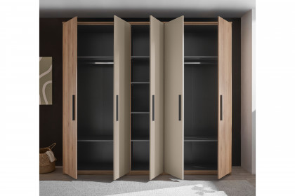 Danao von SchlafKONTOR - 5-türiger Kleiderschrank Mauvella Eiche - kashmir