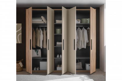 Danao von SchlafKONTOR - 5-türiger Kleiderschrank Mauvella Eiche - kashmir
