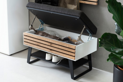 Yonna aus der SCHÖNER WOHNEN-Kollektion - Garderobe Kerneiche natur gebürstet/ Lack weiß