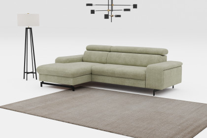 Emma-LE25 von COTTA - Couchgarnitur Variante links green