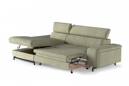 Emma-LE25 von COTTA - Couchgarnitur Variante links green