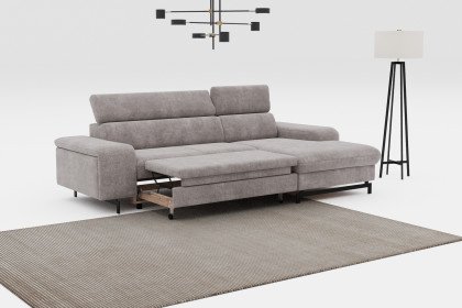 Emma-LE25 von COTTA - Ecksofa Ausführung rechts taupe