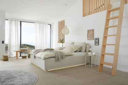SC200 von Musterring - Polsterbett beige mit Bettkasten
