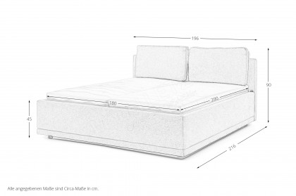 SC200 von Musterring - Polsterbett beige mit Bettkasten