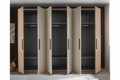 Danao von SchlafKONTOR - Kleiderschrank 6-türig Eiche Mauvella - kashmir