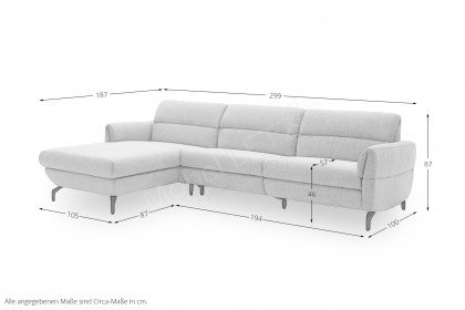Salerno von SCHÖNER WOHNEN - Polsterecke links beige