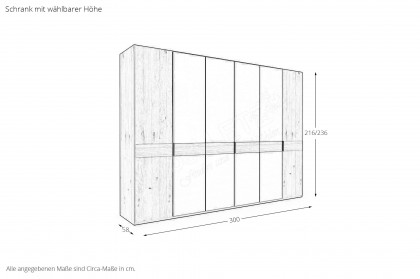 Savona 2.0 von Musterring - Schrank Champagnerglas - Bianco-Eiche