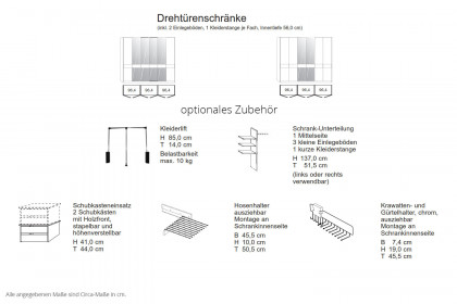 Savona 2.0 von Musterring - Schrank Champagnerglas - Bianco-Eiche