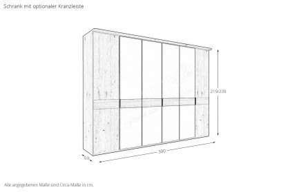 Savona 2.0 von Musterring - Schrank Champagnerglas - Bianco-Eiche