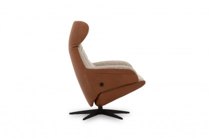 Leeds von Gealux - Relaxsessel beige-grau-orangebraun
