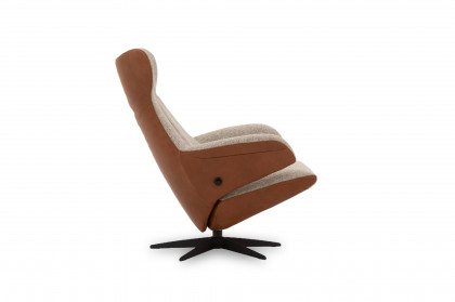 Leeds von Gealux - Relaxsessel beige-grau-orangebraun