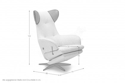 Luisa von Gealux - TV-Sessel beige-braun