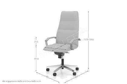 Prado-Office von Nowy Styl - Drehstuhl mit hoher Rücken