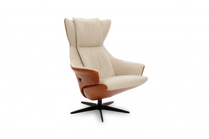 Samira von Gealux - Ledersessel beige-cognac