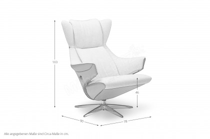 Samira von Gealux - Ledersessel beige-cognac