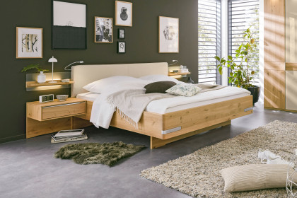 Savona 2.0 von Musterring - Bett Bianco-Eiche mit Polsterkopfteil