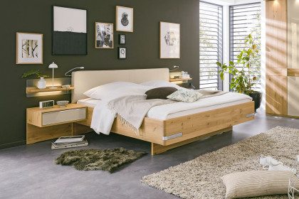 Savona 2.0 von Musterring - Bett Bianco-Eiche mit Polsterkopfteil
