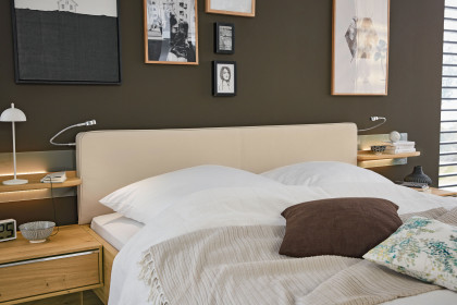 Savona 2.0 von Musterring - Bett Bianco-Eiche mit Polsterkopfteil