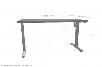 eComo von Nowy Styl - höhenverstellbarer Homeoffice-Tisch in Weiß