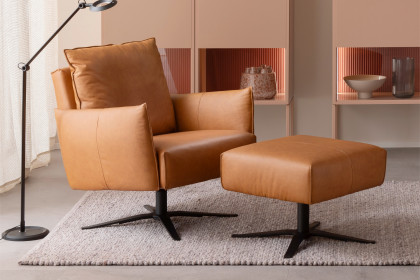 Lineo von SCHÖNER WOHNEN - Drehsessel cognac