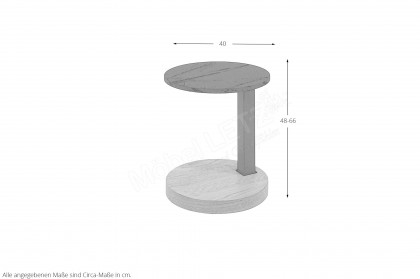 Variante 10 von Versa-living by Vierhaus - Beistelltisch in Granit Petro Grigio/ Wildeiche