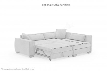 Helena Novaspring II von Nova Via - Ecksofa rechts grau