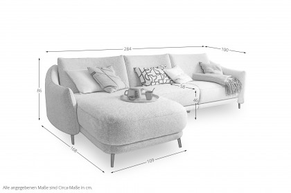 Tabby von SCHÖNER WOHNEN - Polsterecke links silver-creme