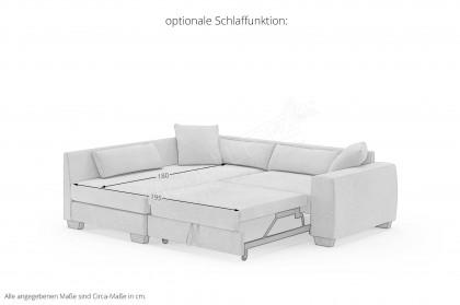 Helena Novaspring II von Nova Via - Ecksofa links grau