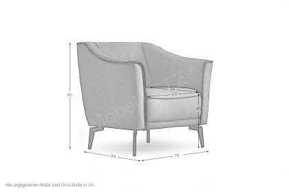HU-CP23177 von Hukla - Sessel silver