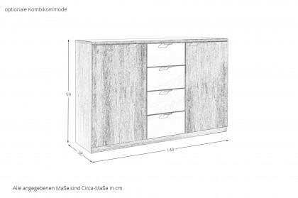 Danao von SchlafKONTOR - Schlafzimmer-Set Mauvella Oak - kashmir