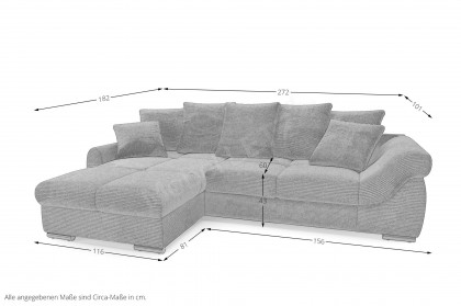 Livorno von Nova Via - Polstersofa links green
