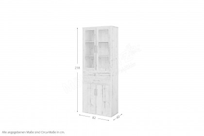 Big Profi Office von Mäusbacher - Glastürenschrank in Birke Nachbildung