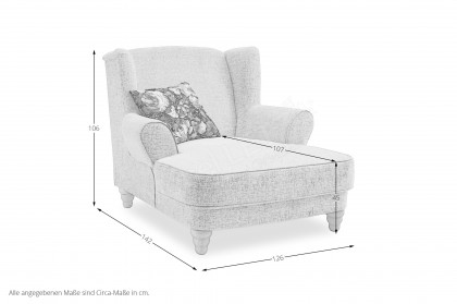 Charlotte-LE24 von ED-Lifestyle - Loveseat pearl