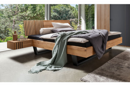 Manhattan-sleeping von Nature Living - Doppelbett mit Hängekonsolen Eiche