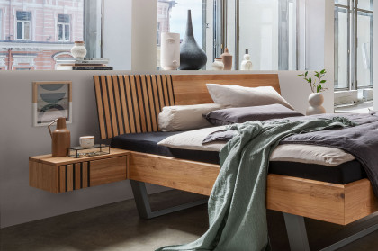 Manhattan-sleeping von Nature Living - Doppelbett mit Hängekonsolen Eiche