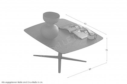 Derby-living von SCHÖNER WOHNEN - Couchtisch Dekton/ Metall
