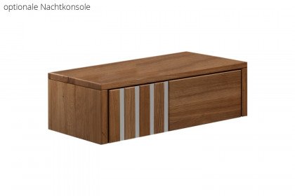 Manhattan-sleeping von Nature Living - Bett 140x200 cm Wildeiche - Akzent weiß