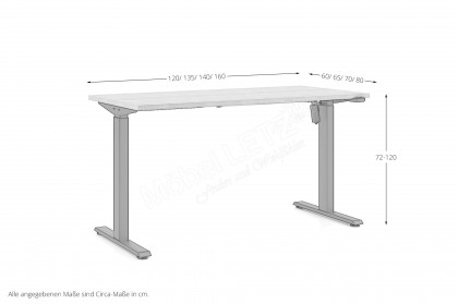 eComo von Nowy Styl - Home-Office-Tisch in Akazie Nachbildung/ Schwarz