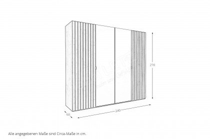 Manhattan-sleeping von Nature Living - Kleiderschrank Wildeiche - Weißglas