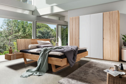Manhattan-sleeping von Nature Living - Schlafzimmer Wildeiche - Glas weiß