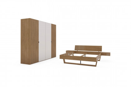 Manhattan-sleeping von Nature Living - Schlafzimmer Wildeiche - Glas weiß