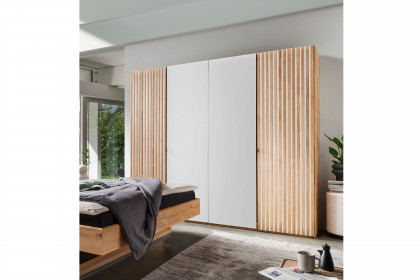 Manhattan-sleeping von Nature Living - Schlafzimmer Wildeiche - Glas weiß