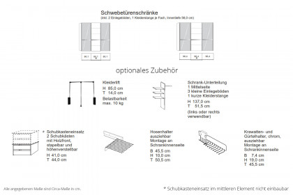 Savona 2.0 von Musterring - Schlafzimmer-Set 4-teilig Bianco-Eiche teilmassiv