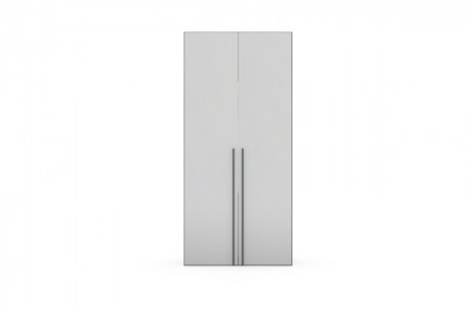 Longline von JUTZLER - Drehtürenschrank schmal 2-türig schwarz - Glas weiß