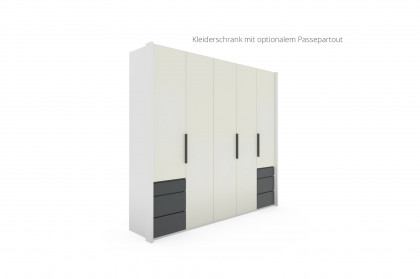 Level 36 Black D von Wimex - Kombischrank weiß/ grafit