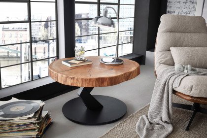 Biloxi von A Better Place - Couchtisch mit Baumscheibentischplatte