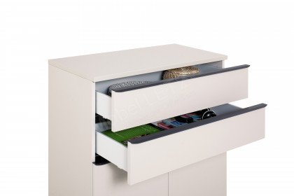 Rubin von Staud - Highboard sandfarben mit Schubkästen & Türen