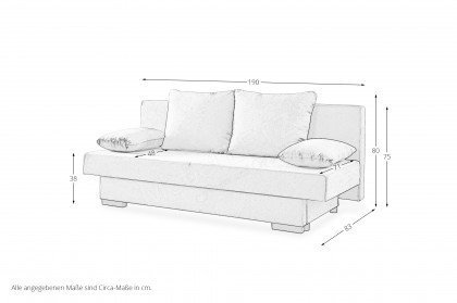Groningen-SO120 von Sun Garden - Schlafsofa in Stone