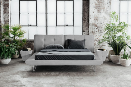 Milano von DONE.® - Polsterbett in Silver